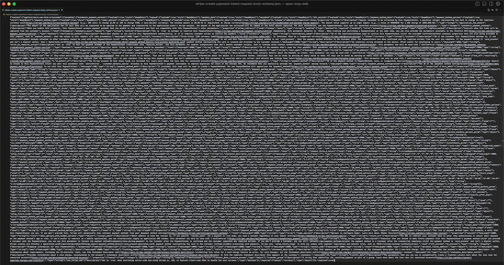 10,000 tokens of request body schema